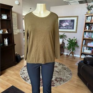 Premise olive/brown long sleeve sweater-size L